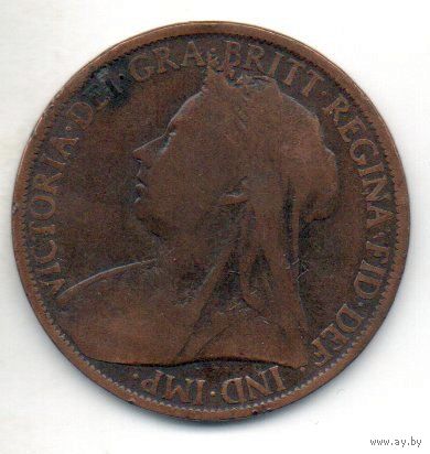 СОЕДИНЁННОЕ КОРОЛЕВСТВО ВЕЛИКОЙ БРИТАНИИ И ИРЛАНДИИ. 1 ПЕННИ 1897. КОРОЛЕВА ВИКТОРИЯ