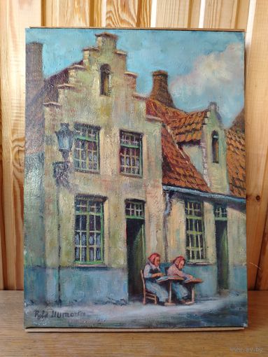 Европейская картина. Масло, холст на подрамнике.