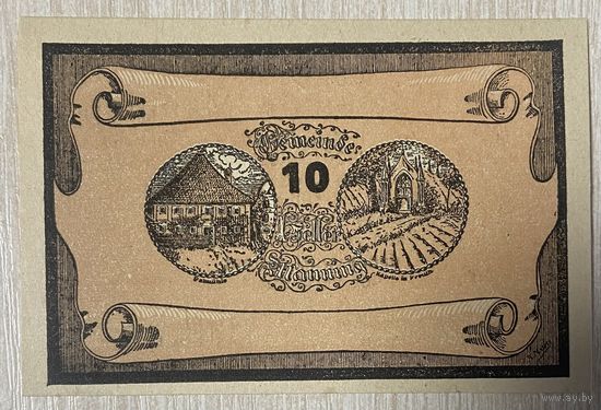 Нотгельд Австрия Маннинг , 10 геллеров 1920 год