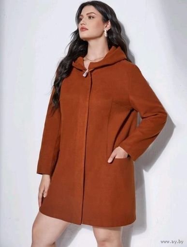 Полупальто коричнево-кирпичного оттенка.Новое.