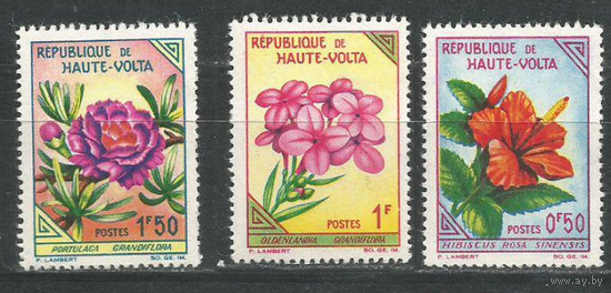 Верхняя Вольта 1963 Флора, Цветы ; 3 м.*,из серии