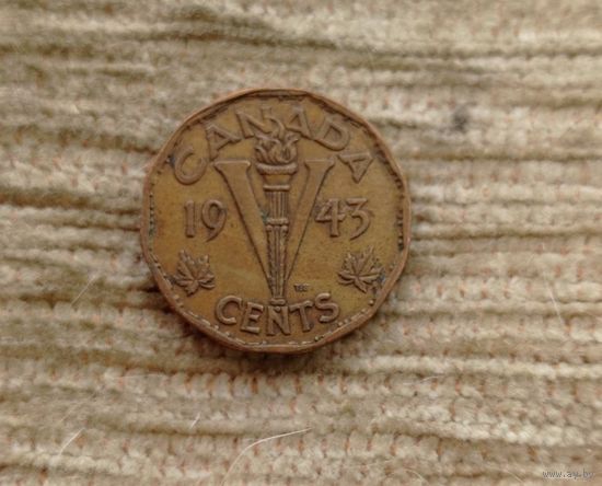 Werty71 Канада 5 центов 1943 Георг 5