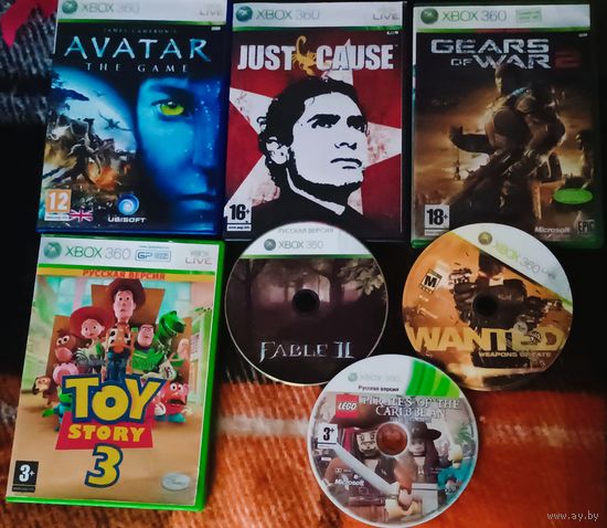 Диски игровые для Xbox 360 Live 7 штук сразу за все