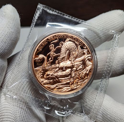 Самоа, 25 центов 2025 г.,  (медь, памятная - Cтарший Cын Дракона, капсула), Proof