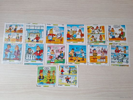 Patbom Патбом Вкладыши от жвачки 14 шт - 83 102 104 106 112 113 126 129 133 134 145 146 154 159