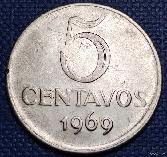Бразилия 5 сентаво 1969 г.