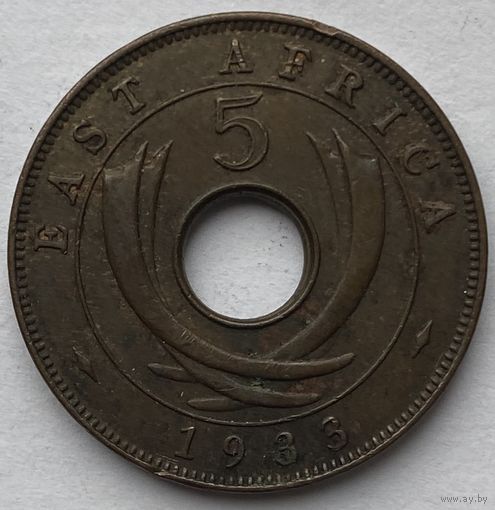 Британская Восточная Африка 5 центов 1933 г.