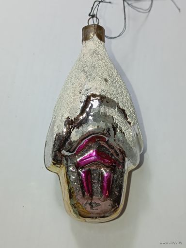 Ёлочная игрушка - Домик  , СССР .