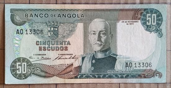 Ангола 50 эскудо 1972 г., P:100