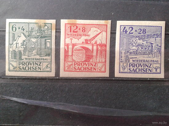 1946 Советская зона, Саксония Полная серия без перф.