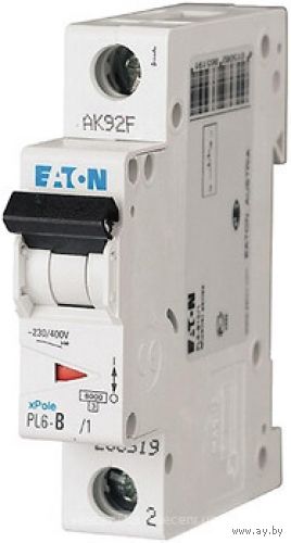 Автоматический выключатель EATON PL6-C16/1 16A   (5 шт.)