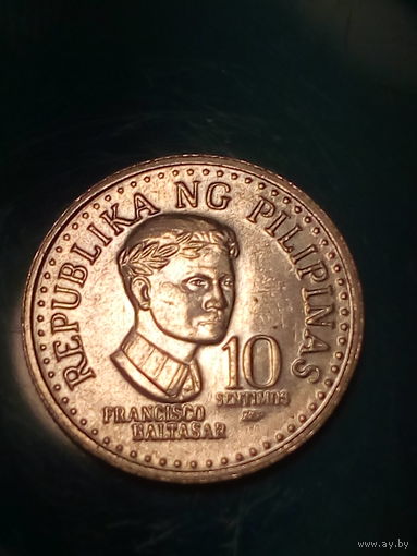 10 сентимо Филиппины 1982 год.