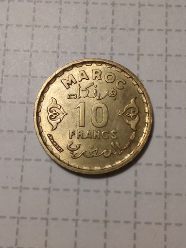 10 франков Марокко 1952 год