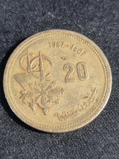 МАРОККО 20 сантимов 1987