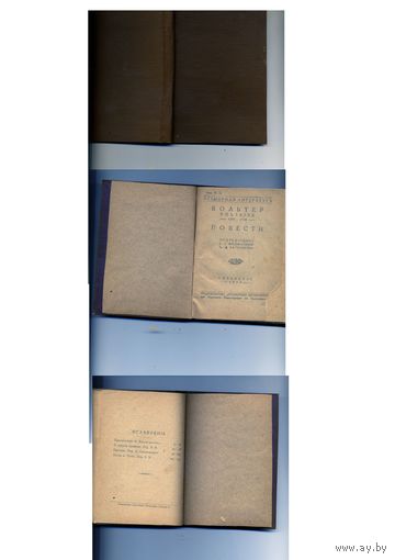 КНИГА "ПОВЕСТИ"   ВОЛЬТЕР, изд ."Всемирная литература"1919, Петербург, "Самопальный" переплет