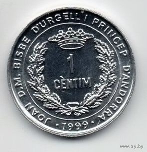 1 сантим 1999 Андорра. ФАО