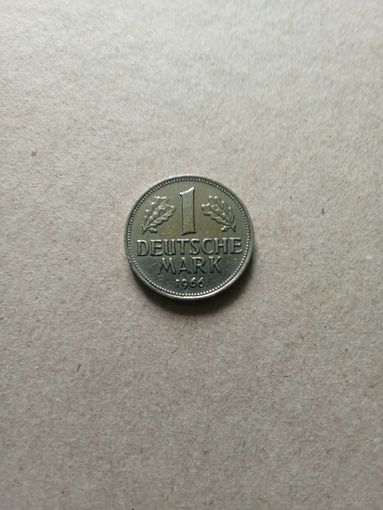 Германия ФРГ 1 марка 1966 г. J (*). Сохран!!!