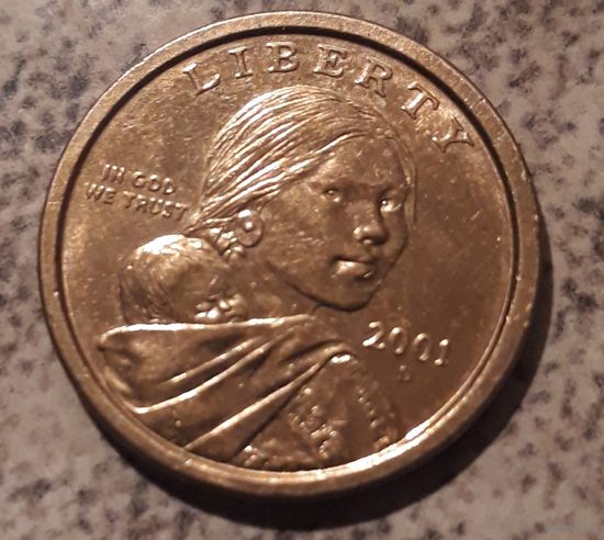 1 доллар 2001 D США Парящий орёл Сакагавея