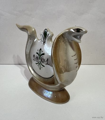 АУКЦИОН не с рубля без МПЦ. Статуэтка фарфоровая "Змея" 2001 г. ДФЗ