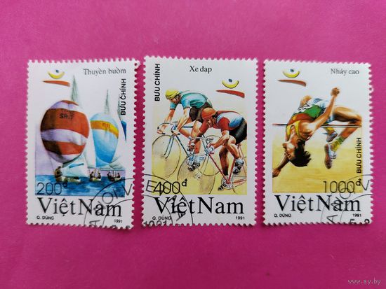 Вьетнам. Спорт. ( 3 марки ) 1991 года. 3-14.