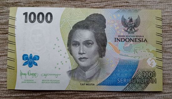 Werty71 Индонезия 1000 рупий 2022 UNC банкнота