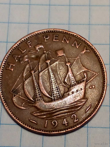 1.2 пенни Великобритания 1942 год.