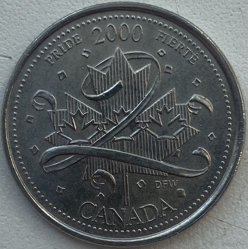 Канада 25 центов 2000 г. Гордость. Миллениум