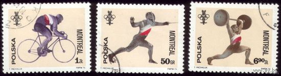 3 марки 1976 год Польша Олимпиада