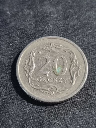 Польша 20 грошей 1990
