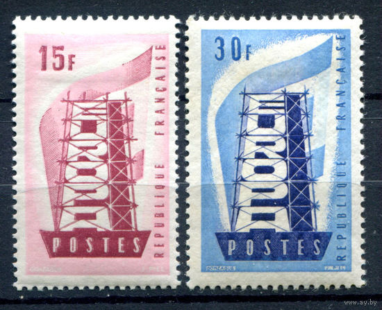 Франция - 1956г. - Europa CEPT - 2 марки - полная серия, MH [Mi 1104-1105]. #2-Fr-31-B-1