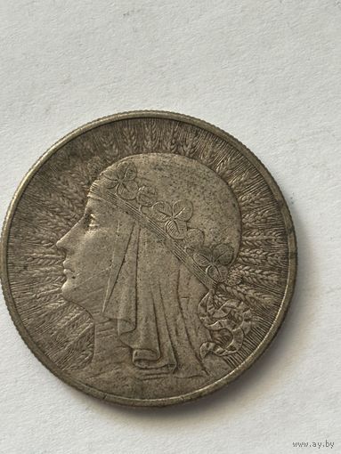 10 злотых 1932 год БЕЗ КЛЕЙМА