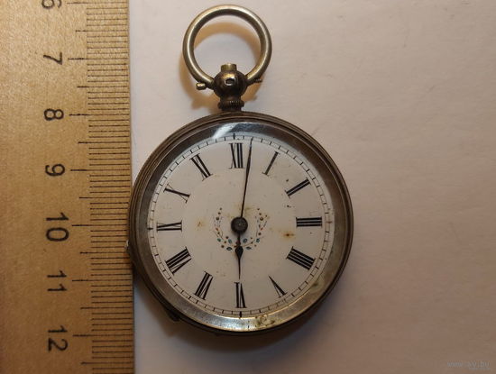 Редкие ЧАСЫ СЕРЕБРО старинные КАРМАННЫЕ Царские 4