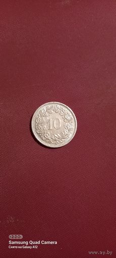 Швейцария, 10 раппенов 1986.