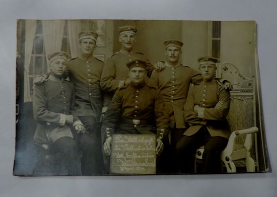Фото немецких солдат  1918 г. 1-я мировая война. Размер 8.5-13.5 см.