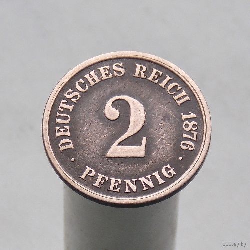Германия 2 пфеннига 1876 A