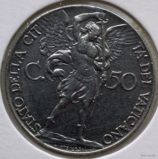Ватикан 50 чентезимо 1940 г. В холдере