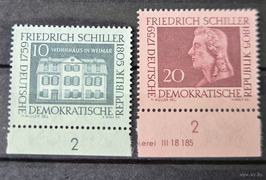 Германия, ГДР 1959 г. Mi.733-734 MNH** полная серия