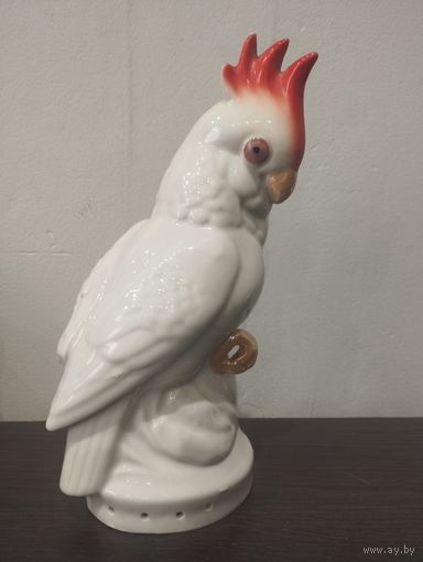 Статуэтка фарфоровая попугай светильник СССР.