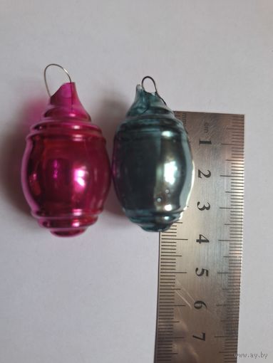 Елочные мини игрушки- льдинки из Ленинградского набора Малютка