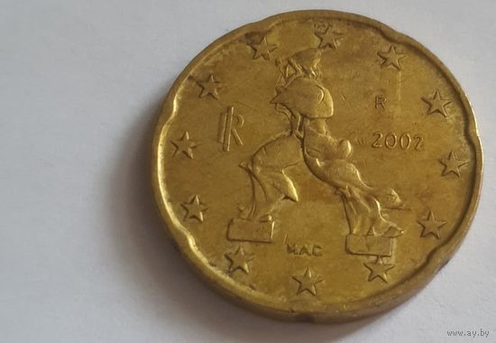 Италия 2002 20 евроцентов
