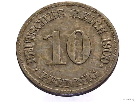 DEUTSCH REICH 10 PFENNIG! 1900 ГОД