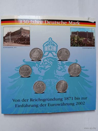 Комплект монет Германии , 130 лет немецкой марке