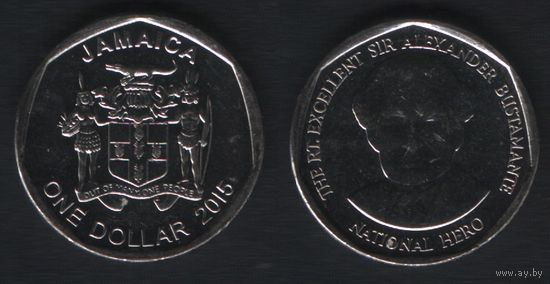 Ямайка km189 1 доллар 2015 год (_4 ТОРГ ЛЮБОЙ