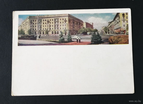 Минск. Площадь Победы. Белорусская ССР. Виды городов. Пейзажи. 1964 год #0234-V2P117