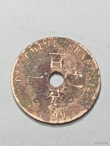 Французский Индокитай 1 сантим 1899 года .