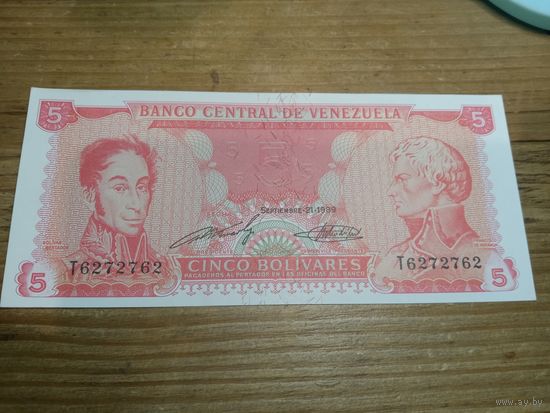 Венесуэла. 5 боливар. Пресс, для коллекции!