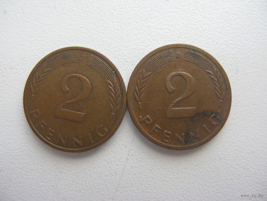 ФРГ  2 пфеннига   1973  J  . D