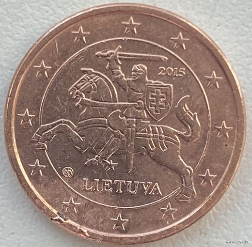 Литва 1 евроцент 2015 г.
