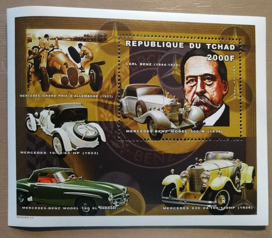Марка Чад 2000 г., Посвящение Карлу Бенц -- основателю компании, ранние выпуски автомобилей