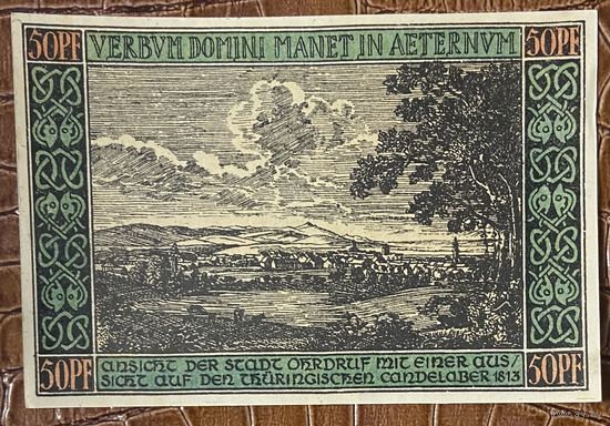 Нодгельд 50 пфеннигов 1921 год. Ордруф. Веймарская республика